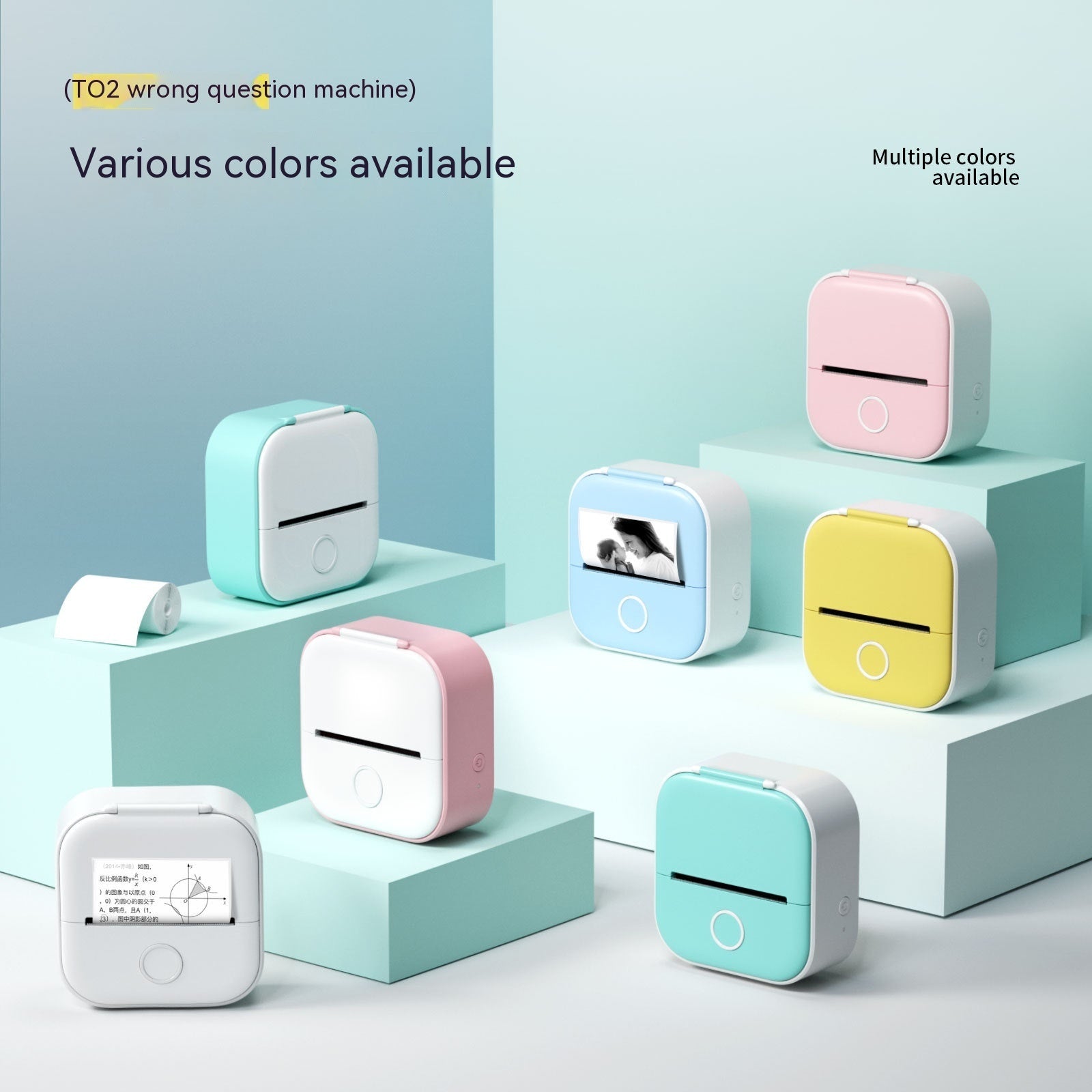 Portable Mini Thermal Label Printer Home Photo Printer Student Wrong Question Printer Bluetooth-compatible Mini Label Printer Price Tag - Shenanigans 