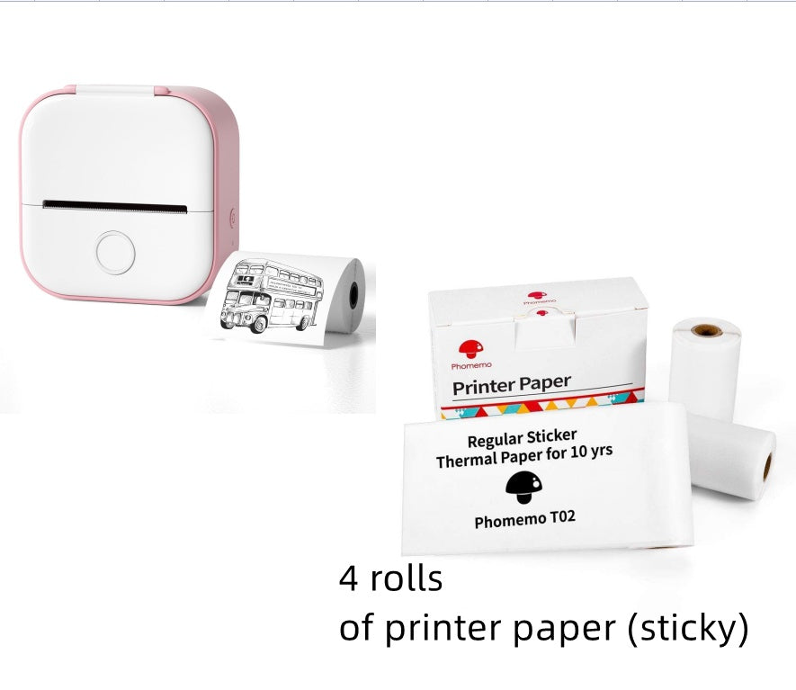Portable Mini Thermal Label Printer Home Photo Printer Student Wrong Question Printer Bluetooth-compatible Mini Label Printer Price Tag - Shenanigans 