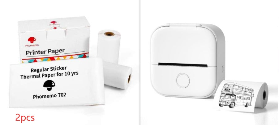Portable Mini Thermal Label Printer Home Photo Printer Student Wrong Question Printer Bluetooth-compatible Mini Label Printer Price Tag - Shenanigans 