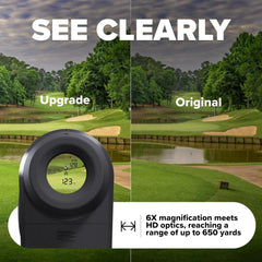 NX7 Pro Golf Rangefinder with Slope Switch- Laser Golf Range Finder Golfing Accessory - Slope, 6X, Flag Lock W Pulse Vibration, 650+ Yard Range Finder Golf Laser Rangefinder