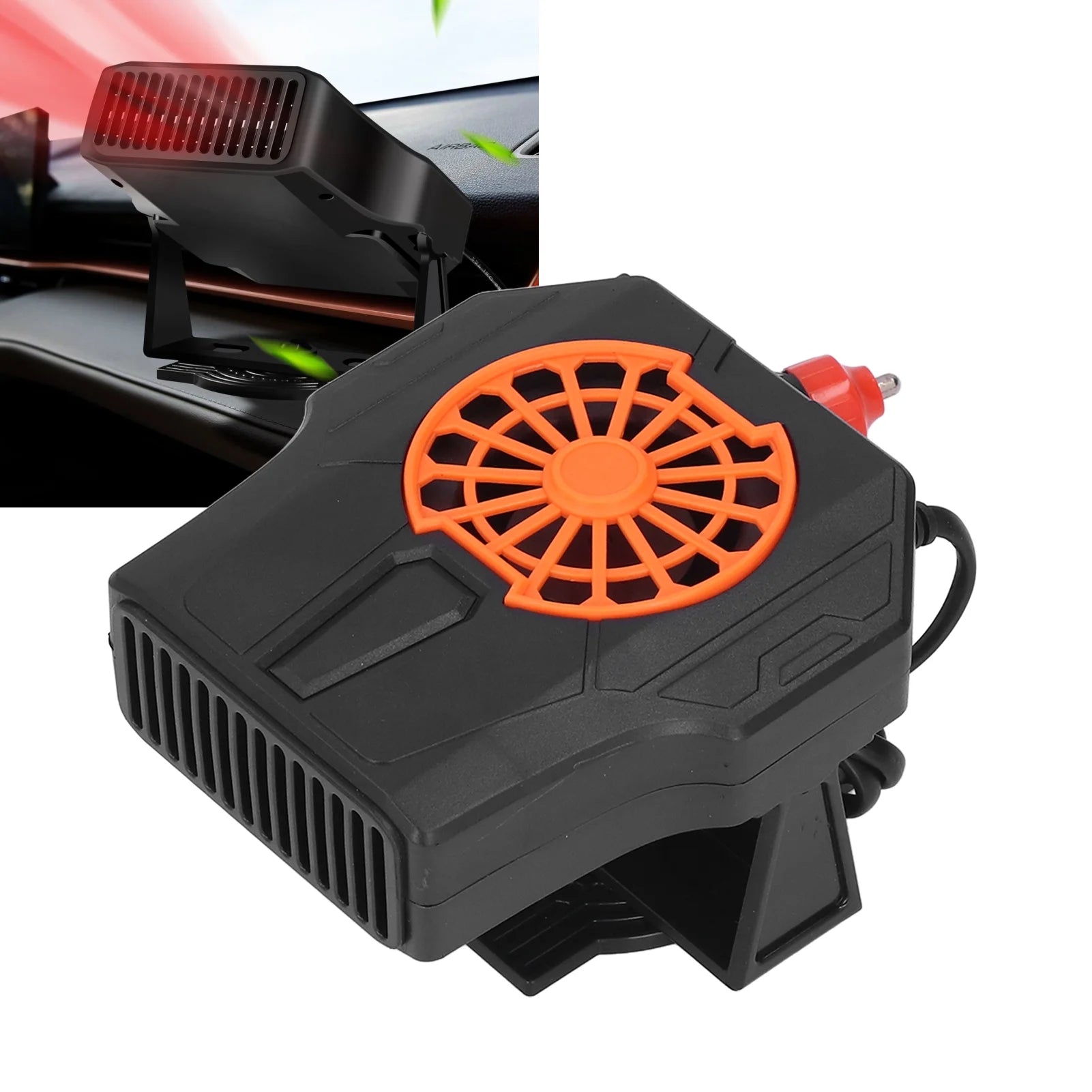 Portable 24V Car Heater with Adjustable 120W/200W Windshield Defroster, Made of Durable ABS
