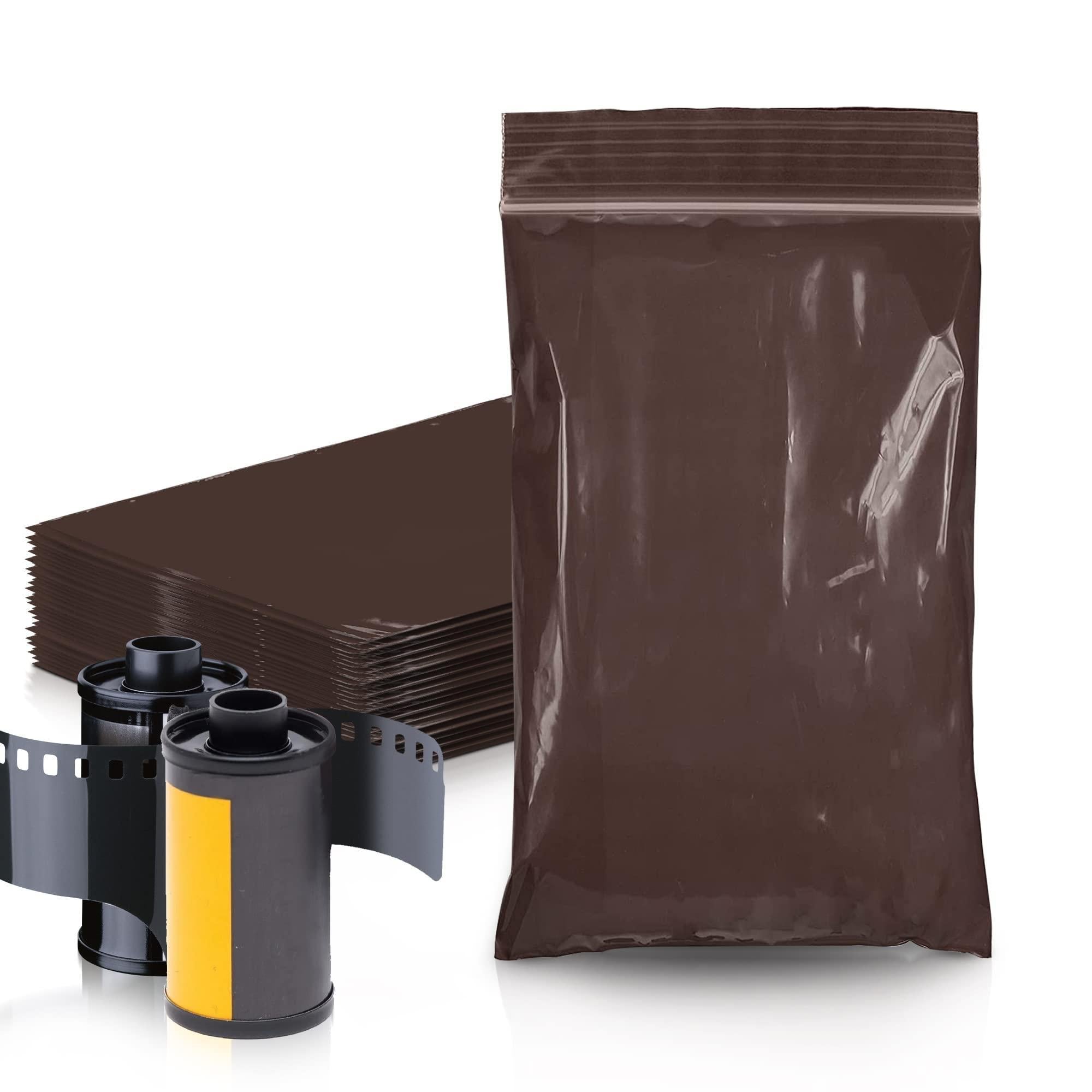 Amber Zip Bags 3 x 5 Brown Poly Zip Bags for Storage 100 Pack