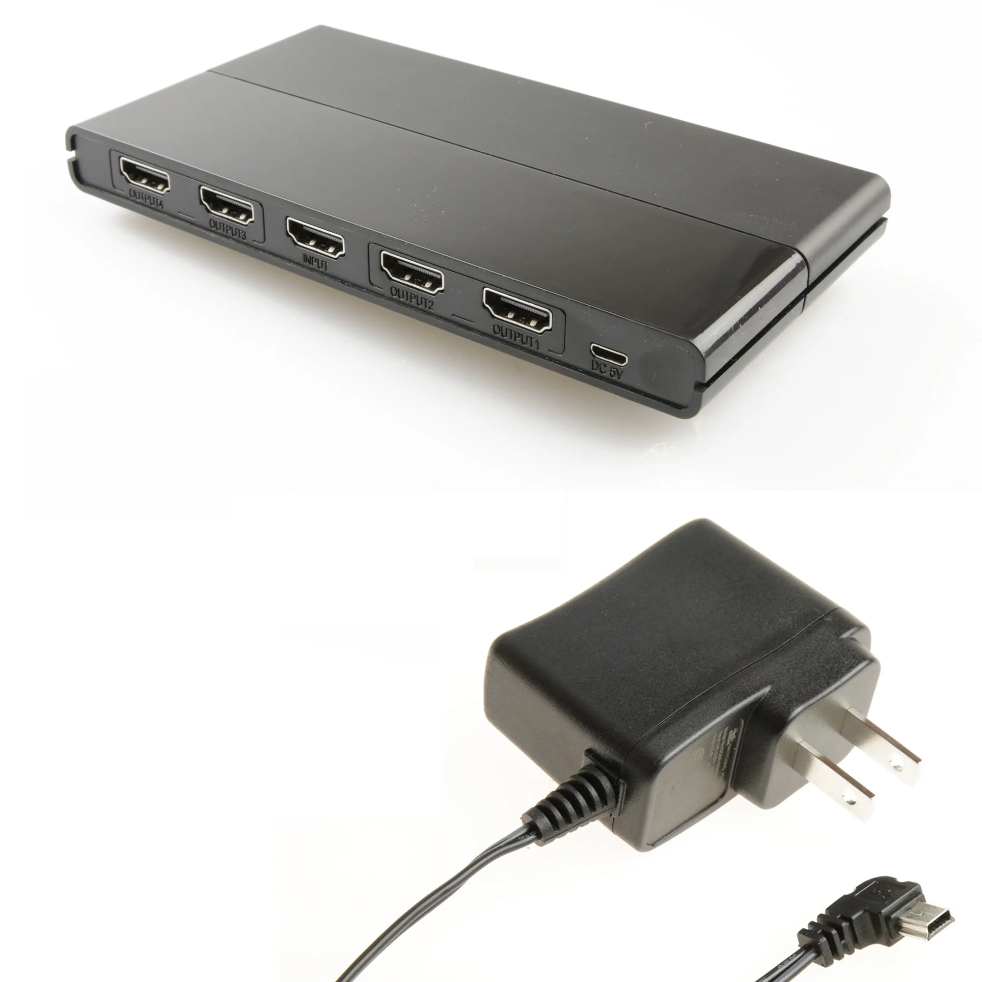 4-Port High Speed 4K HDMI Splitter for Hdtvs Monitors and Projectors, Black