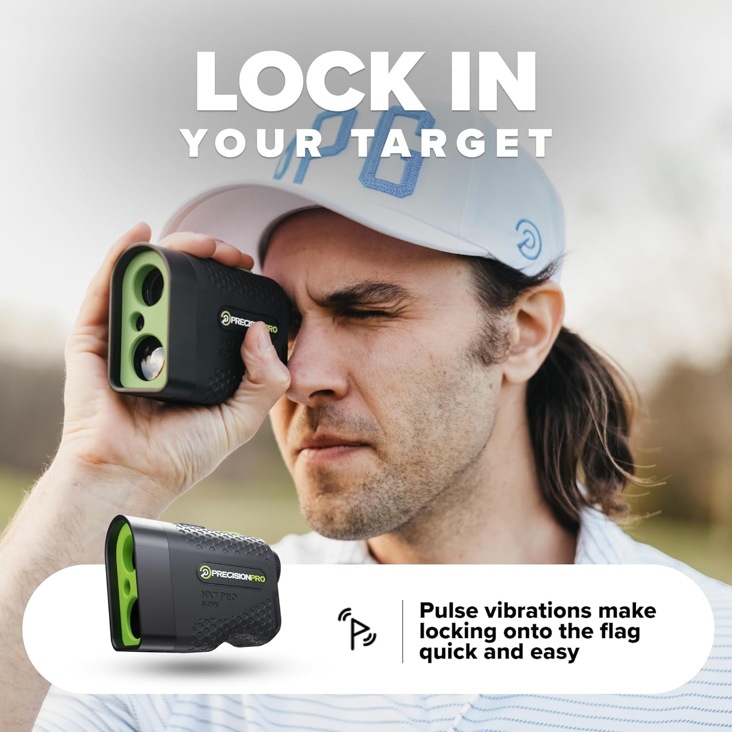 NX7 Pro Golf Rangefinder with Slope Switch- Laser Golf Range Finder Golfing Accessory - Slope, 6X, Flag Lock W Pulse Vibration, 650+ Yard Range Finder Golf Laser Rangefinder
