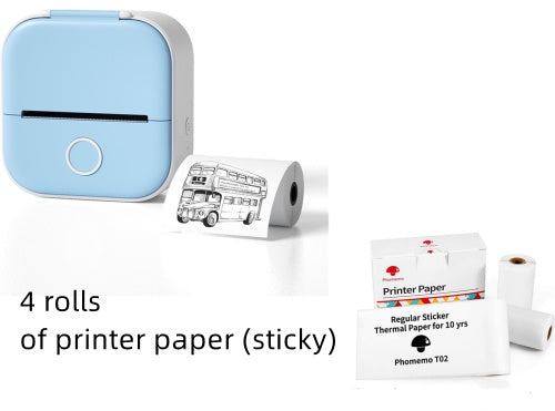 Portable Mini Thermal Label Printer Home Photo Printer Student Wrong Question Printer Bluetooth-compatible Mini Label Printer Price Tag - Shenanigans 