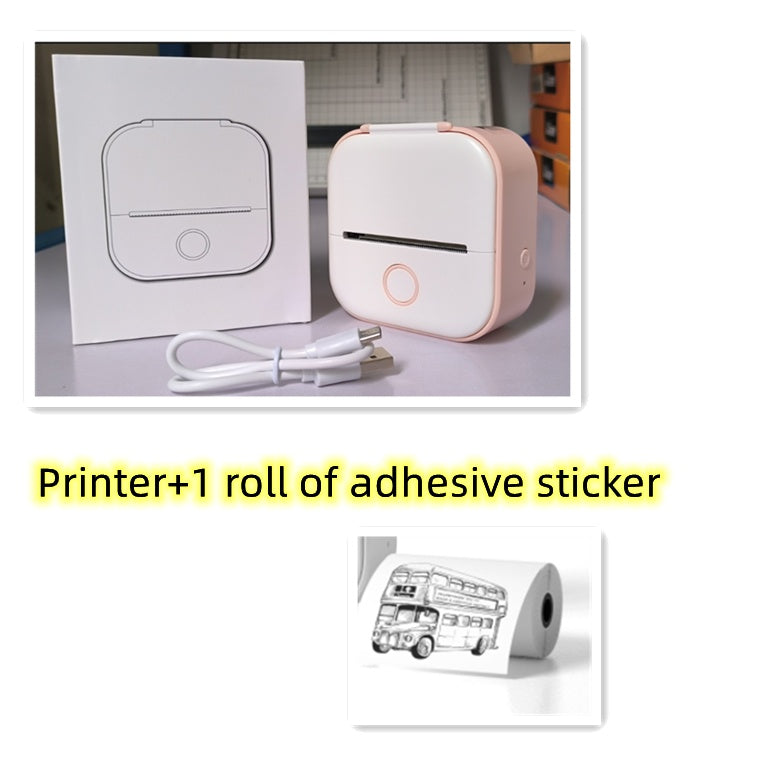 Portable Mini Thermal Label Printer Home Photo Printer Student Wrong Question Printer Bluetooth-compatible Mini Label Printer Price Tag - Shenanigans 