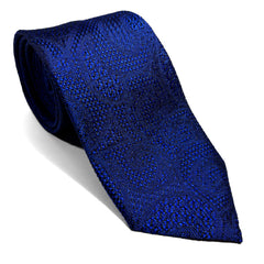 PHOENIX Royal Blue Paisley Silk Grenadine Jacquard Tie