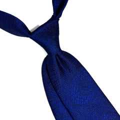PHOENIX Royal Blue Paisley Silk Grenadine Jacquard Tie
