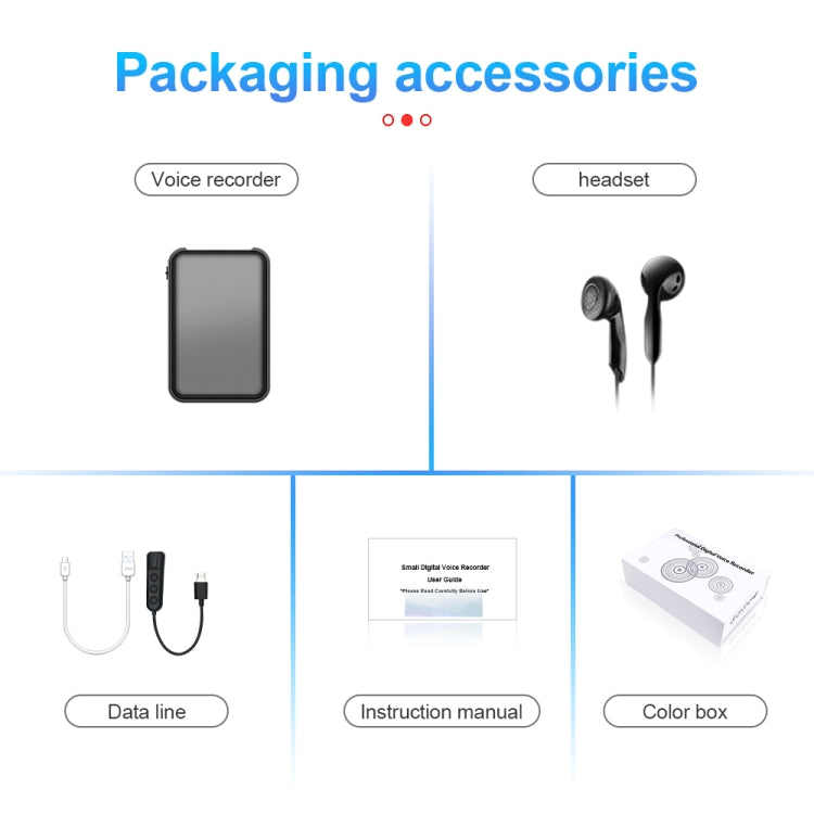 JNN Q75 Magnetic Power Bank Smart Voice Recorder, Memory:8GB(Black)