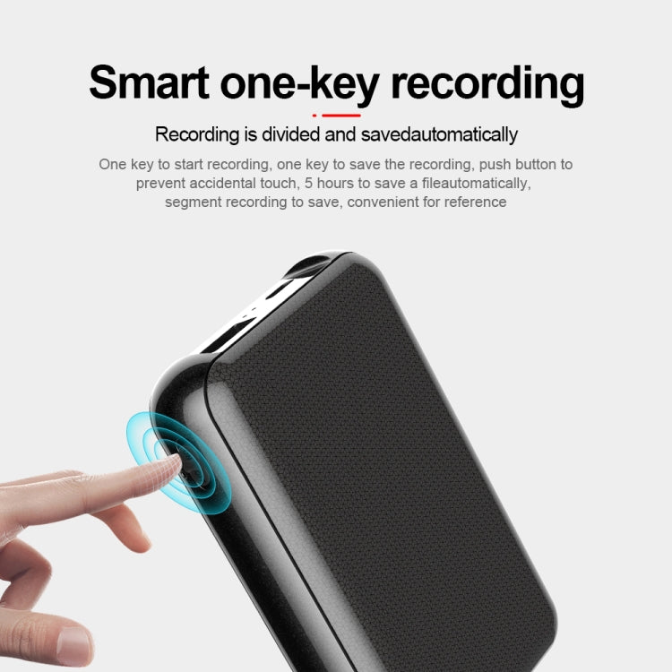 JNN Q75 Magnetic Power Bank Smart Voice Recorder, Memory:8GB(Black)