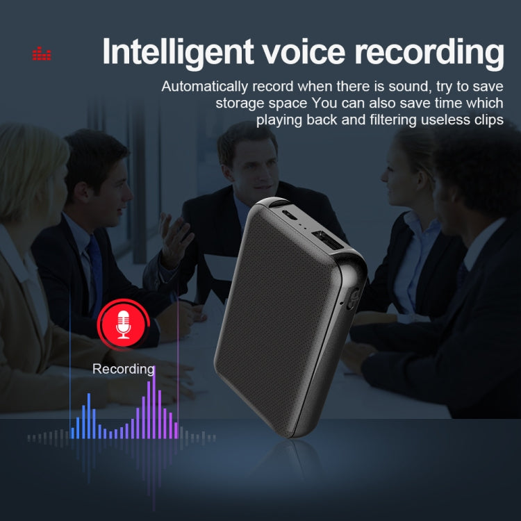 JNN Q75 Magnetic Power Bank Smart Voice Recorder, Memory:8GB(Black)