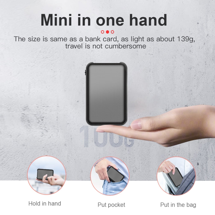 JNN Q75 Magnetic Power Bank Smart Voice Recorder, Memory:8GB(Black)