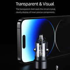 USAMS US-CC208 C39 60W USB + Type-C Dual Port Fast Charging Aluminum