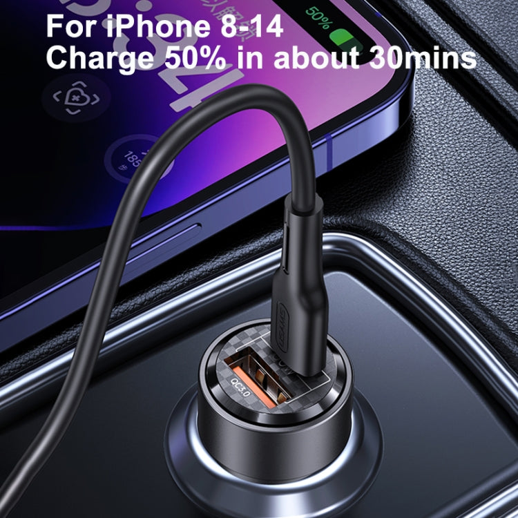 USAMS US-CC208 C39 60W USB + Type-C Dual Port Fast Charging Aluminum