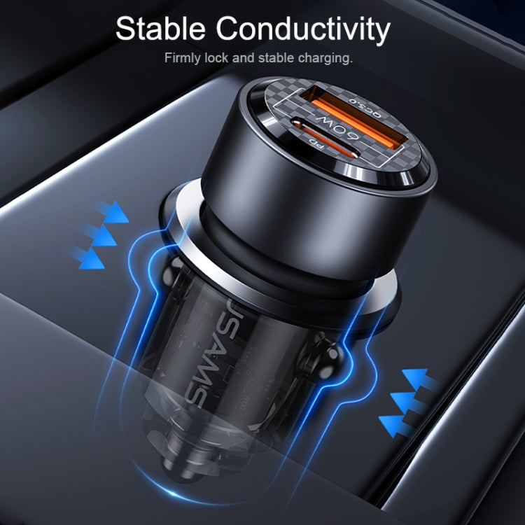 USAMS US-CC208 C39 60W USB + Type-C Dual Port Fast Charging Aluminum