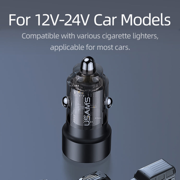 USAMS US-CC208 C39 60W USB + Type-C Dual Port Fast Charging Aluminum