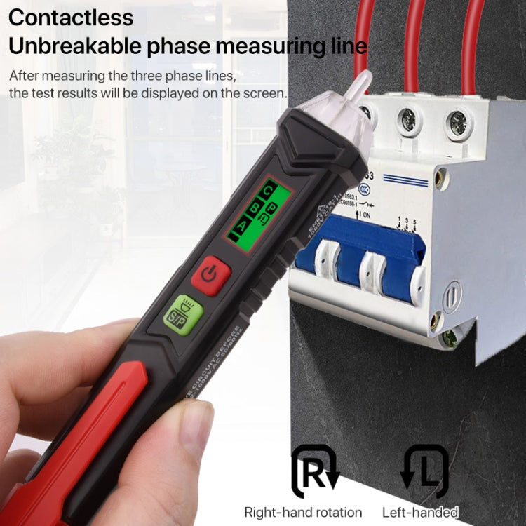 HABOTEST HT100P Non Contact 3 Phase Rotation Indicator AC LCD Display