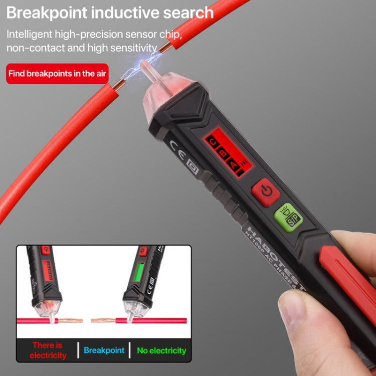 HABOTEST HT100P Non Contact 3 Phase Rotation Indicator AC LCD Display
