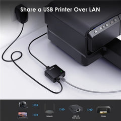 WAVLINK NU72P11 100Mbps Network Print Server USB 2.0 Network Printer