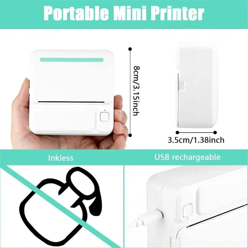 MINI Print Portable Thermal Printer Photo Pocket Thermal Label Printer