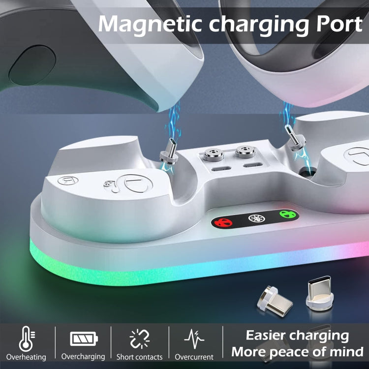For PS VR2 Controller iplay Colorful Light Charging Base Magnetic