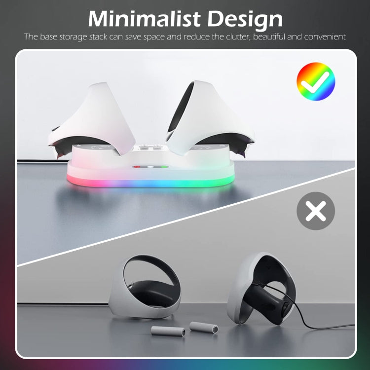 For PS VR2 Controller iplay Colorful Light Charging Base Magnetic