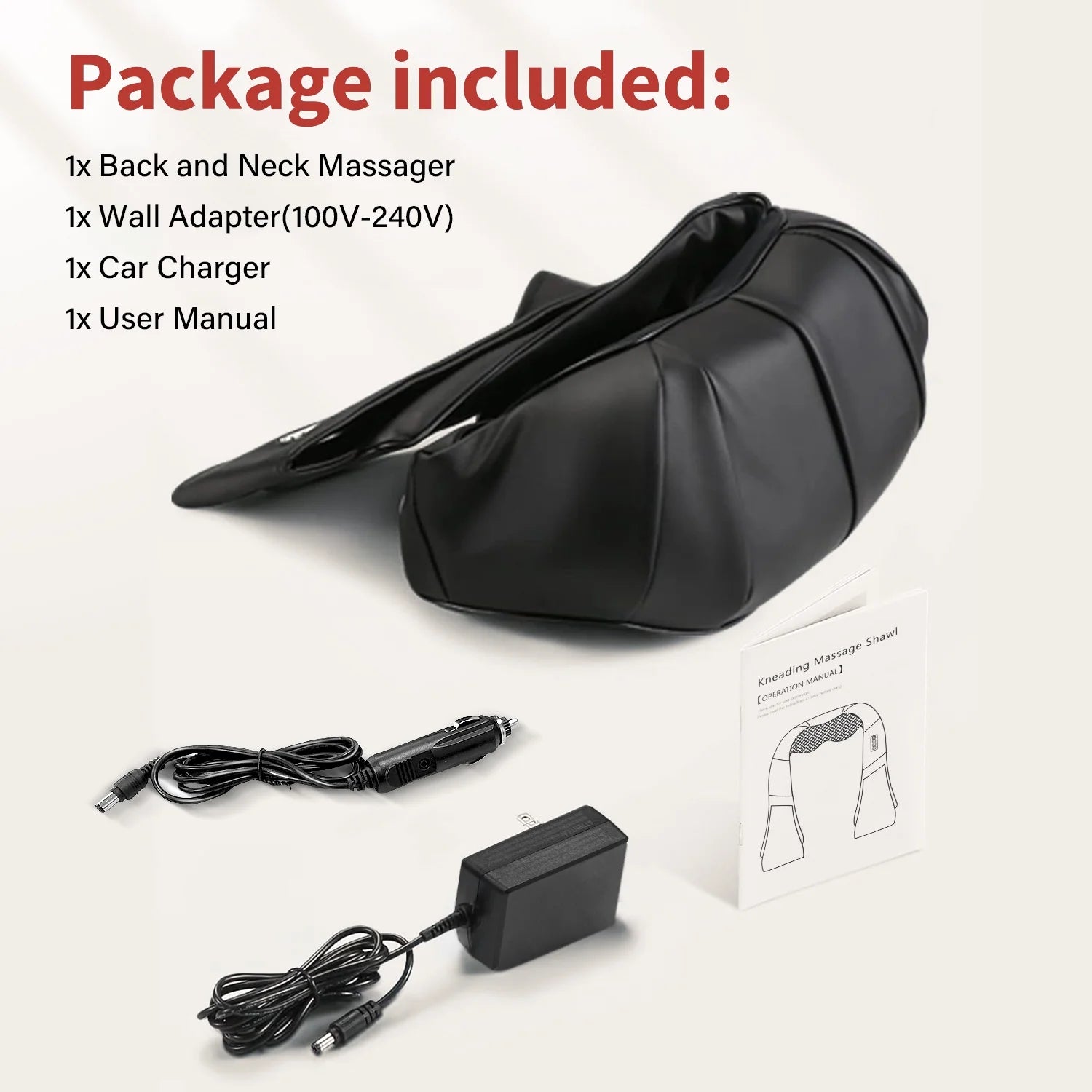 Shiatsu Deep Tissue Neck, Shoulder, and Back Massager with Heat - 4D Kneading Electric Massage Device
