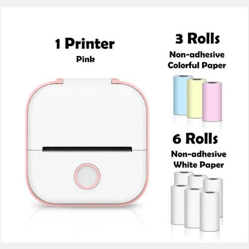 Portable Mini Thermal Label Printer Home Photo Printer Student Wrong Question Printer Bluetooth-compatible Mini Label Printer Price Tag - Shenanigans 