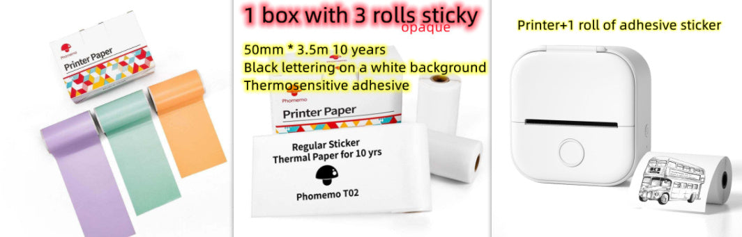 Portable Mini Thermal Label Printer Home Photo Printer Student Wrong Question Printer Bluetooth-compatible Mini Label Printer Price Tag - Shenanigans 