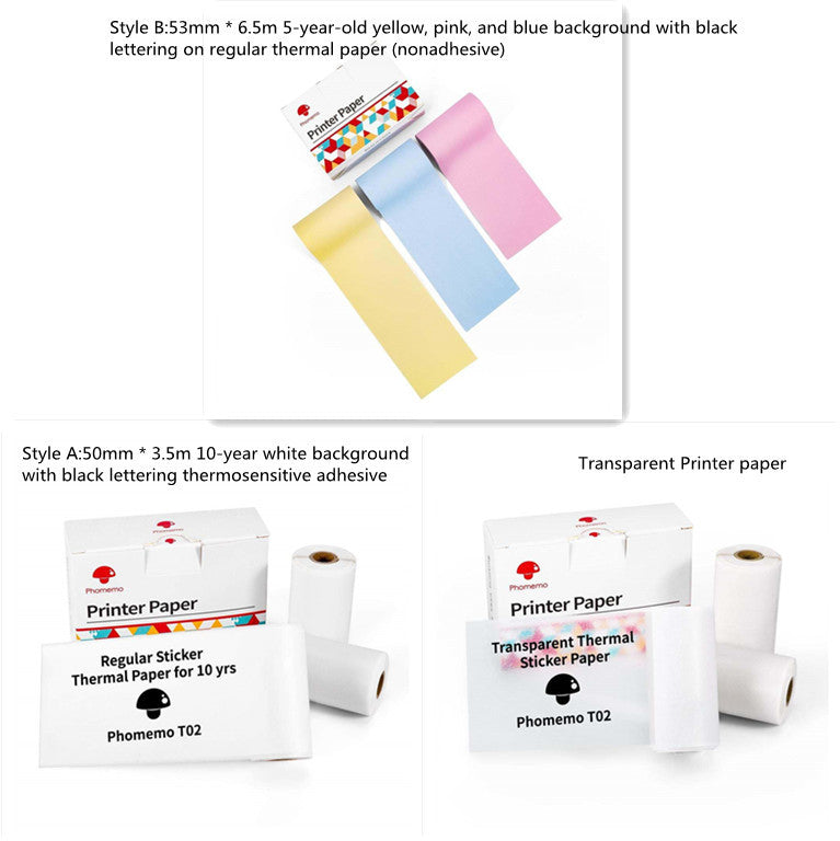 Portable Mini Thermal Label Printer Home Photo Printer Student Wrong Question Printer Bluetooth-compatible Mini Label Printer Price Tag - Shenanigans 