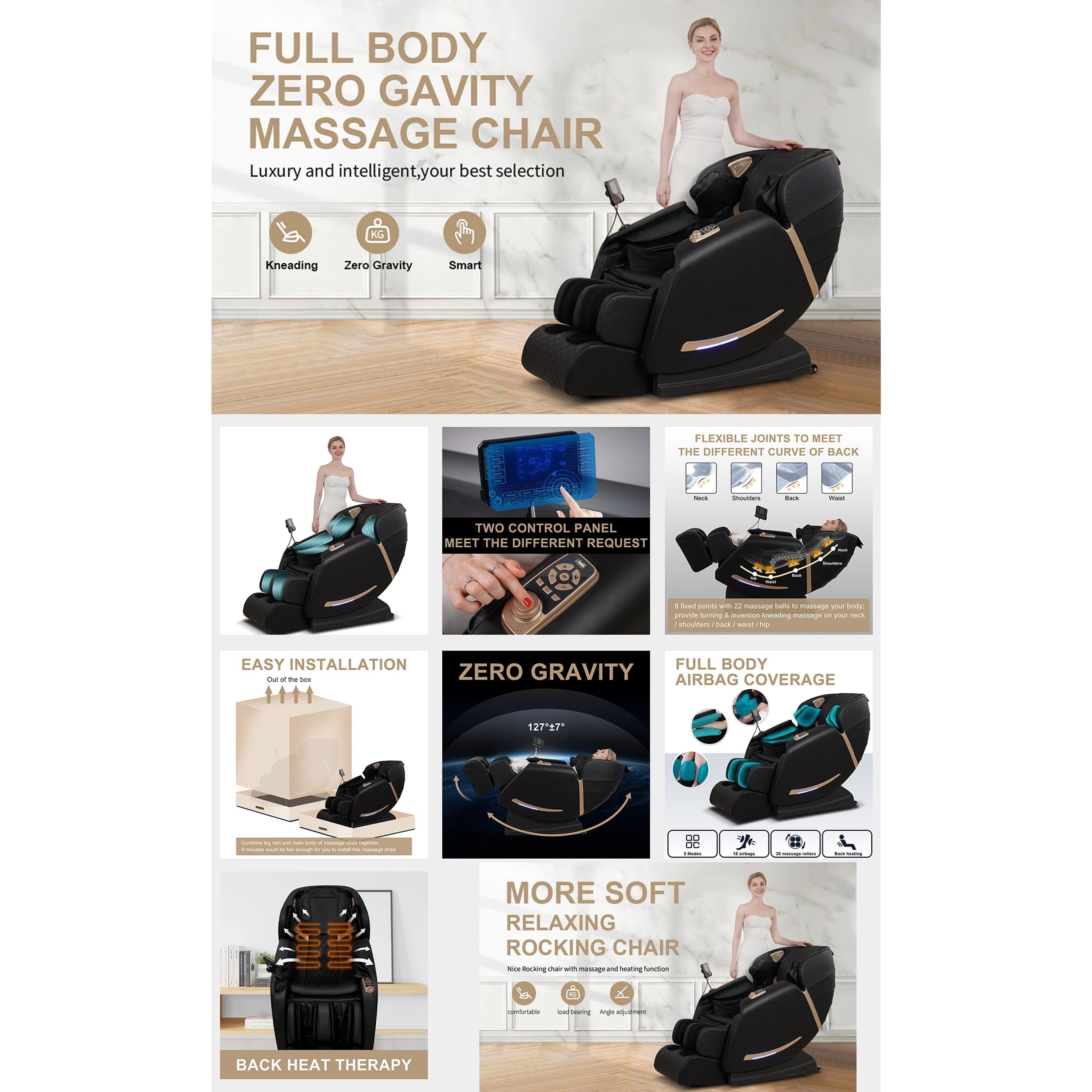 Massage Chair – Zero Gravity Full Body Relaxation at Home 