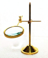 Brass Magnifier Glass for Reading Study Table Top Decor and Home Decor