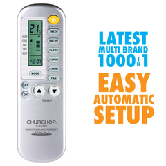 Universal Aircon Remote Replacement Silver - AC Air Conditioner